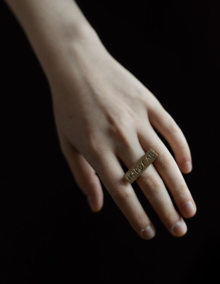 Кольцо из бронзы «Надоело»