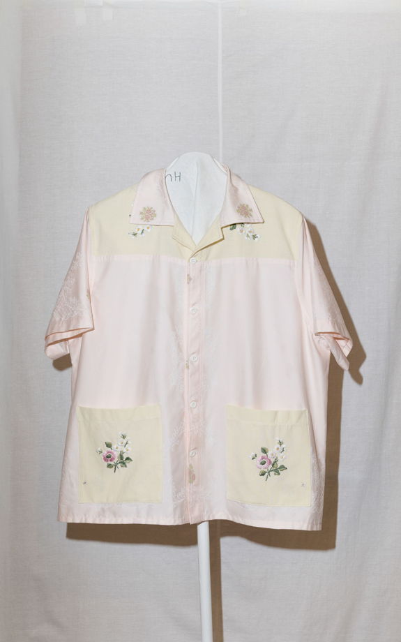 Лимонно Розовая Рубашка/Lemon Pink Short Sleeve Shirt
