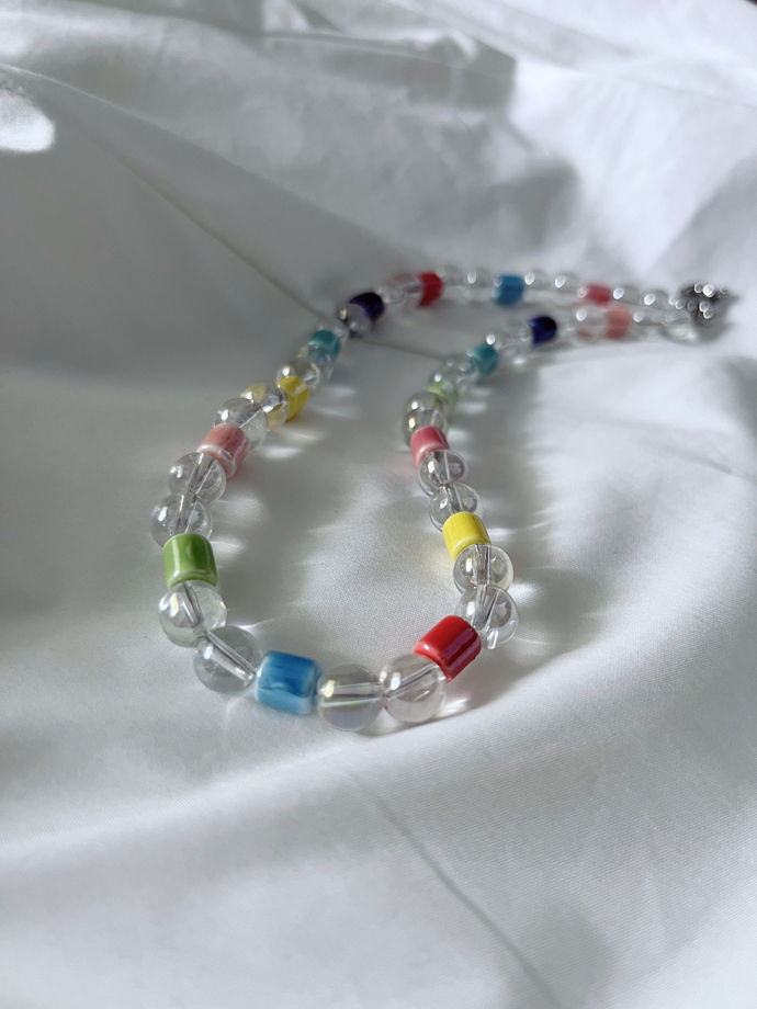 Ожерелье из стекла и керамики/ Candy bubbles