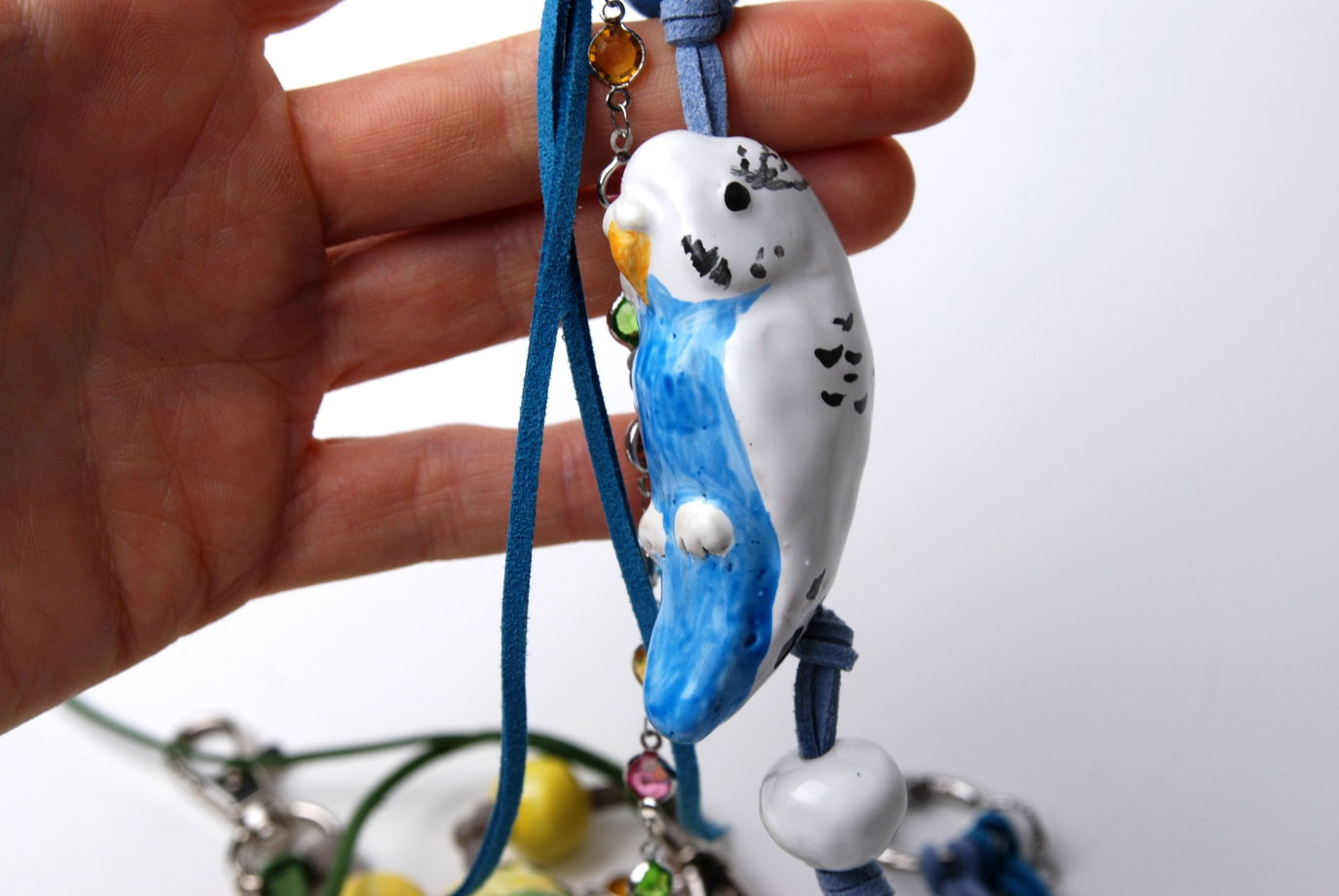 Обвес на сумку волнистый попугай