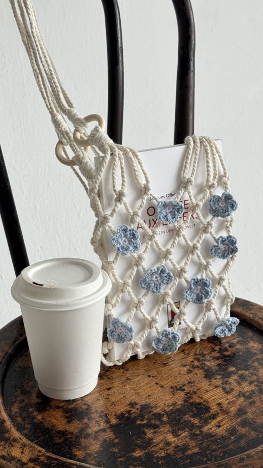 Авоська макраме белая