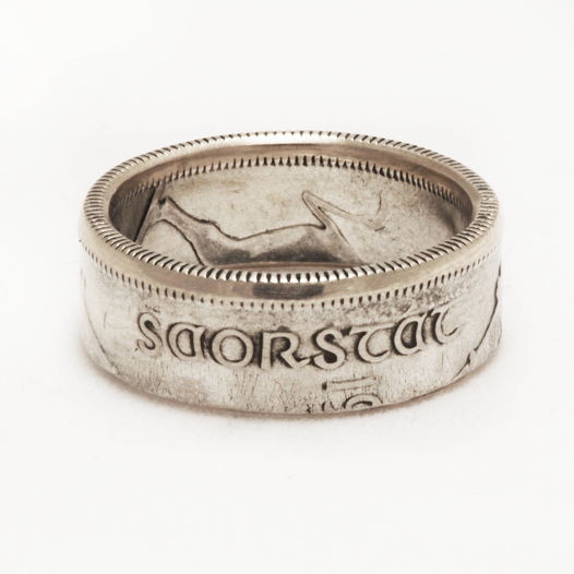 Кольцо из монеты - Ирландия 1 шиллинг (старый тип)