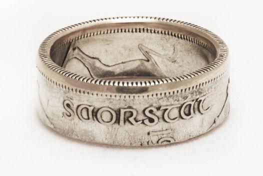 Кольцо из монеты - Ирландия 1 шиллинг (старый тип)