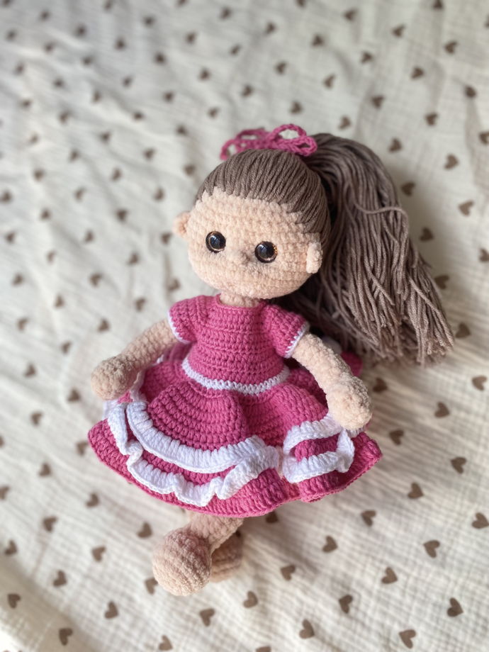 Вязаная игрушка вязаная кукла амигуруми