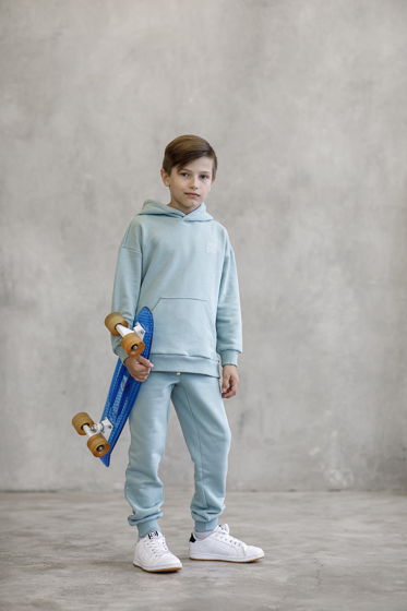 Детский костюм из футера "Снежная мята"