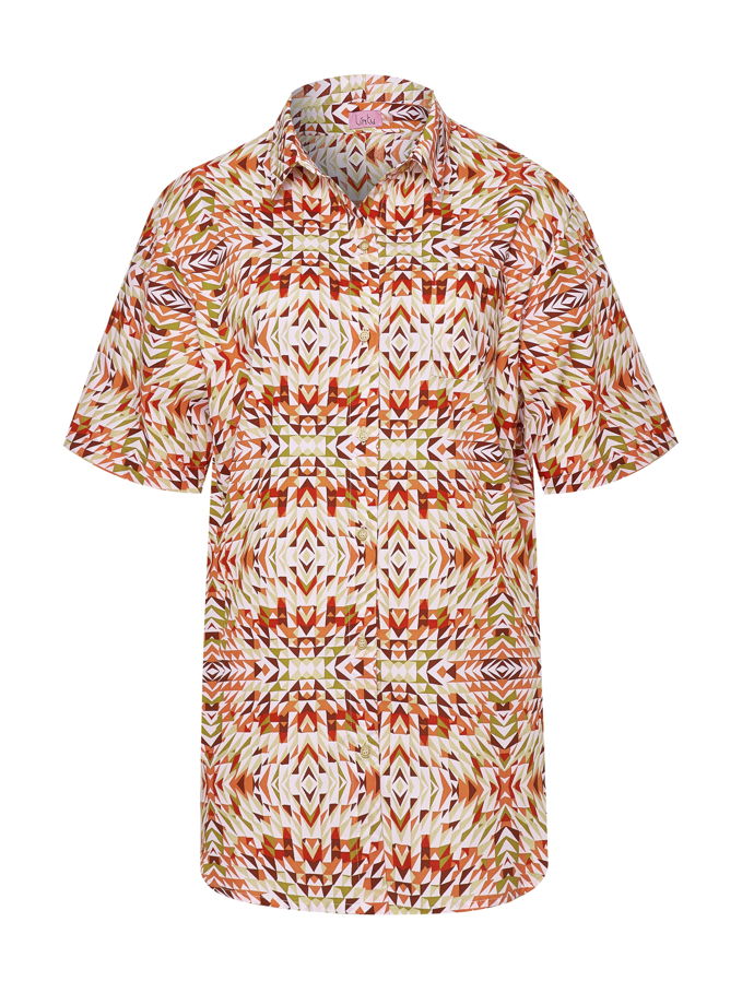 Рубашка из хлопка с принтом "Калейдоскоп"