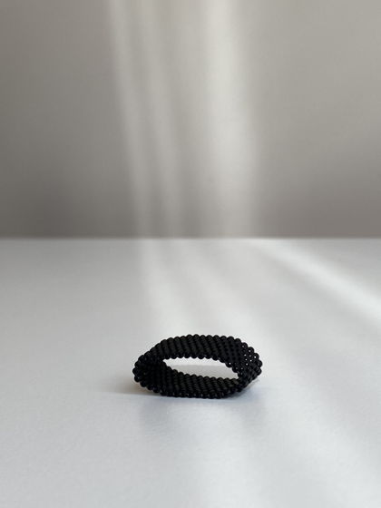 Черное матовое кольцо