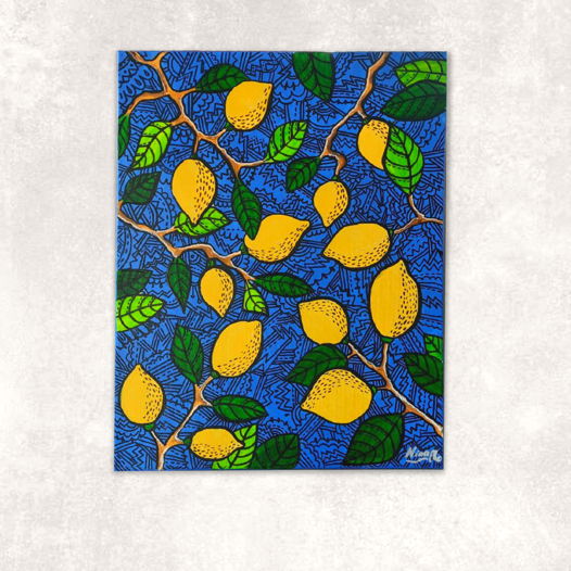 Акриловая картина "Лимоны" (50 х 40 см)