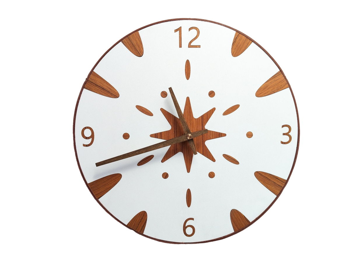 Современные настенные часы из дерева 35см