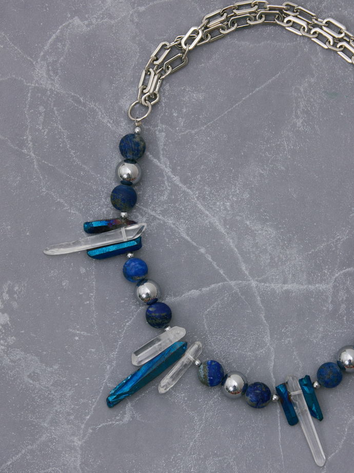 Унисекс колье с кристаллами