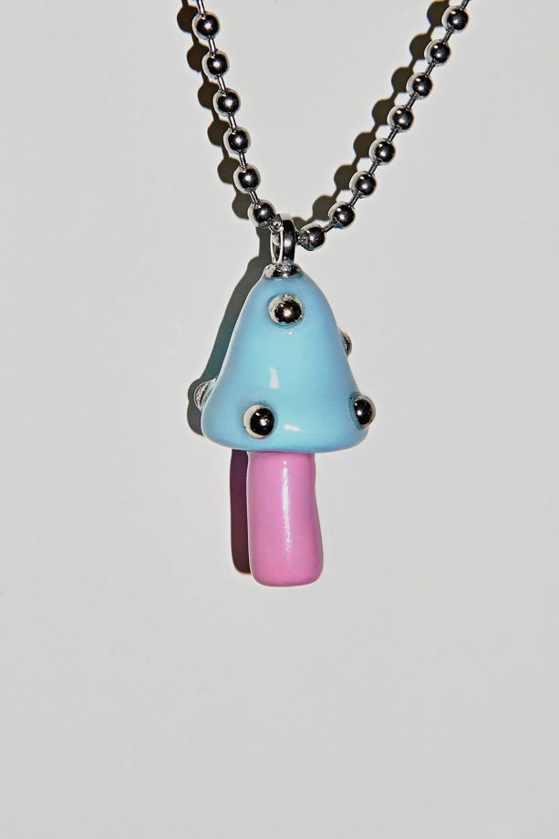 Разноцветный кулон гриб ручной работы «Бабл»