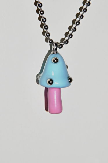 Разноцветный кулон гриб ручной работы «Бабл»