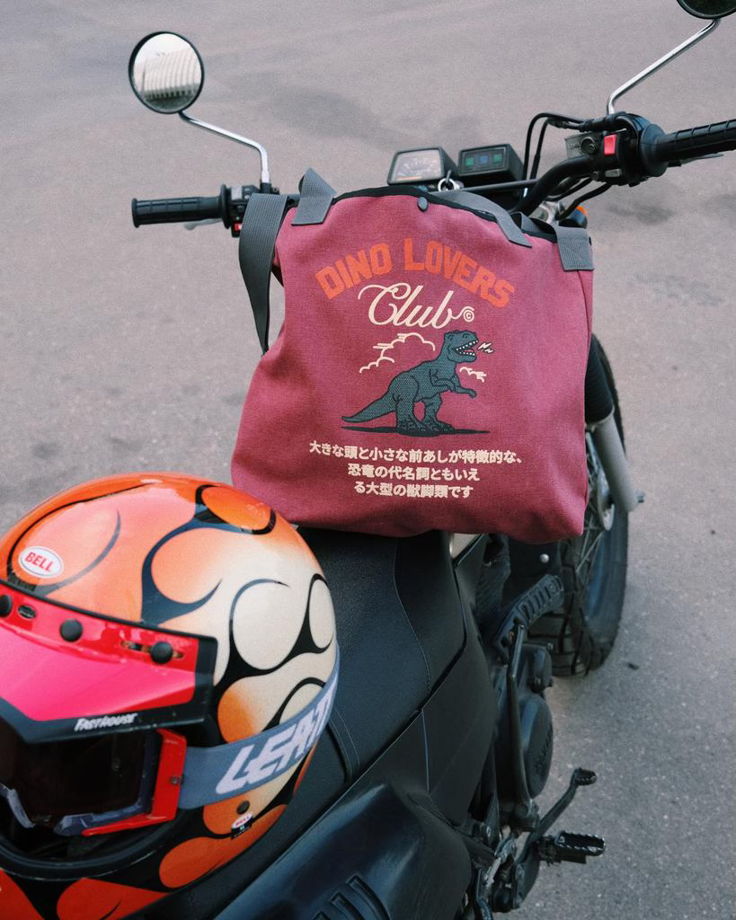 СУМКА ШОППЕР DINO LOVERS CLUB BURGUNDY CANVAS