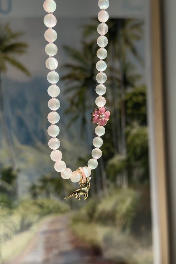 Колье с селенитом LEI DINOS WAIKIKI