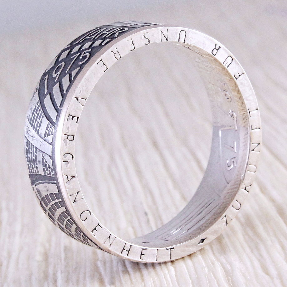 Серебряное кольцо из монеты (Германия) Архитектура