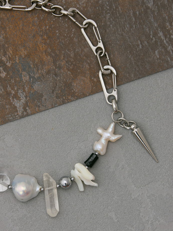 Унисекс колье с барочным жемчугом