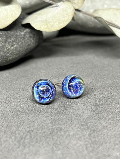 Серьги Космос из стекла