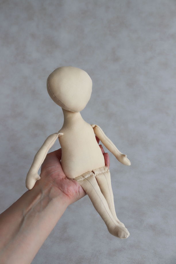 Агата, 28 см. Заготовка подвижной интерьерной куклы из текстиля для хобби, творчества, рукоделия