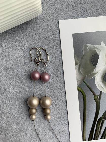 Серьги с жемчугом Майорка «Пыльное утро»