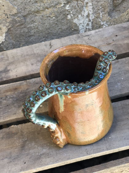 Чашка октопус керамика