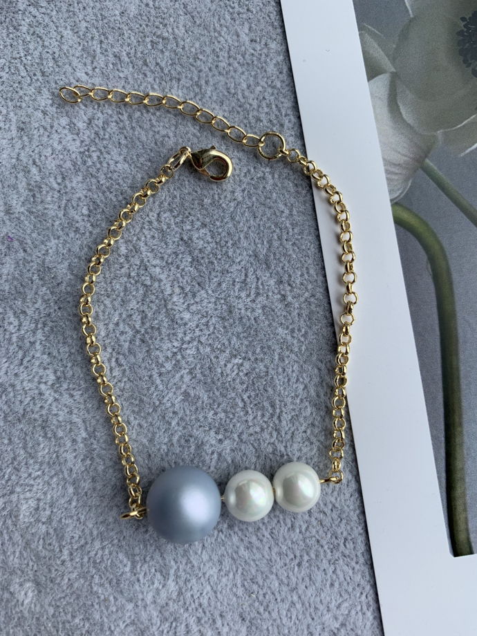 Браслет с жемчугом Майорка «Гортензия»