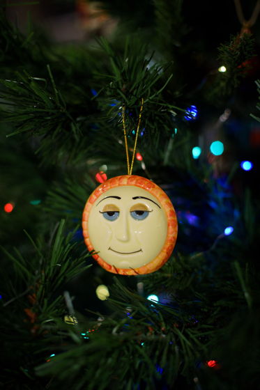 Солнце Игрушка на елку Керамика