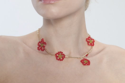 Колье Август из стекляруса