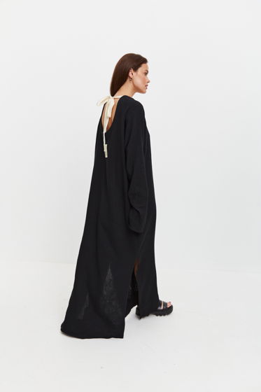 платье макси из муслина OXANA (black)
