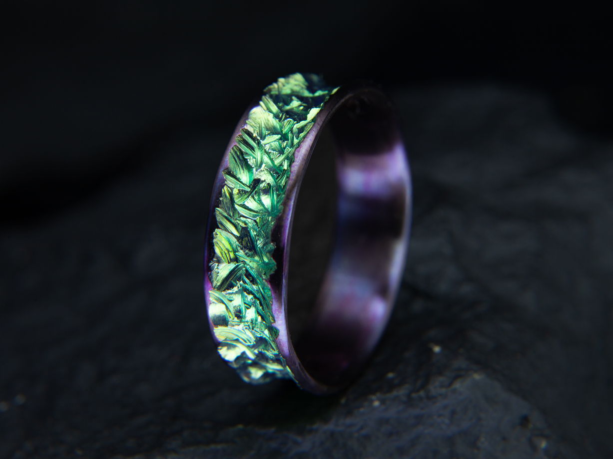 Титановое кольцо ручной работы "Вихрь"