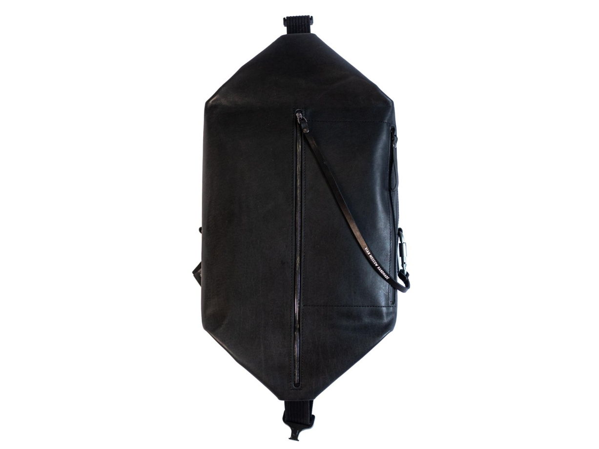 Мужской кожаный рюкзак ZERO black