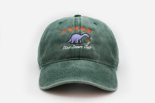 КЕПКА DINO LOVERS CLUB WASHED FLOWER ЗЕЛЕНАЯ