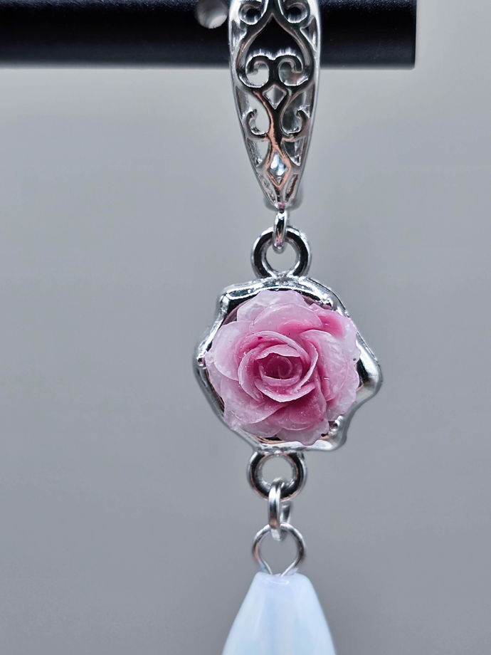 Серьги с английским замком "Незнакомка"