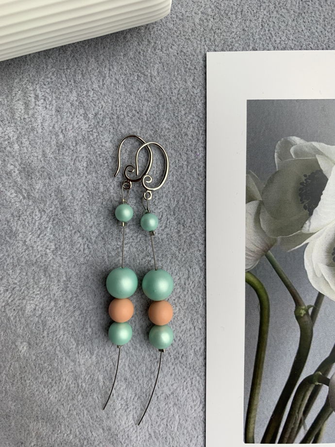 Серьги с жемчугом Майорка «Утренний чай»