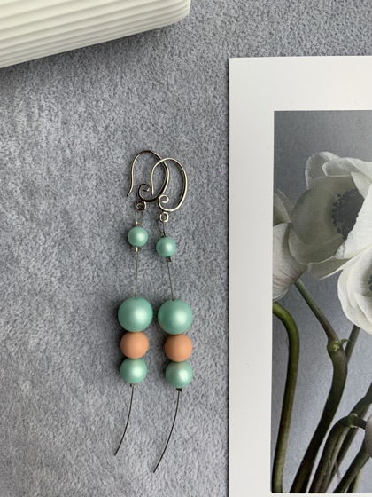 Серьги с жемчугом Майорка «Утренний чай»