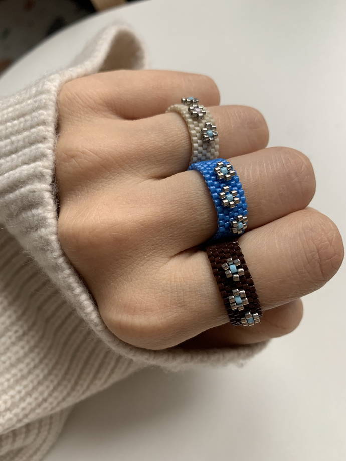 кольцо из бисера FLOWERS в магазине «BANT jewelry» на Ламбада-маркете