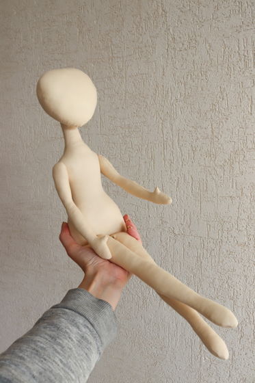 Виктория, 50 см. Заготовка интерьерной куклы из текстиля для хобби, творчества, рукоделия