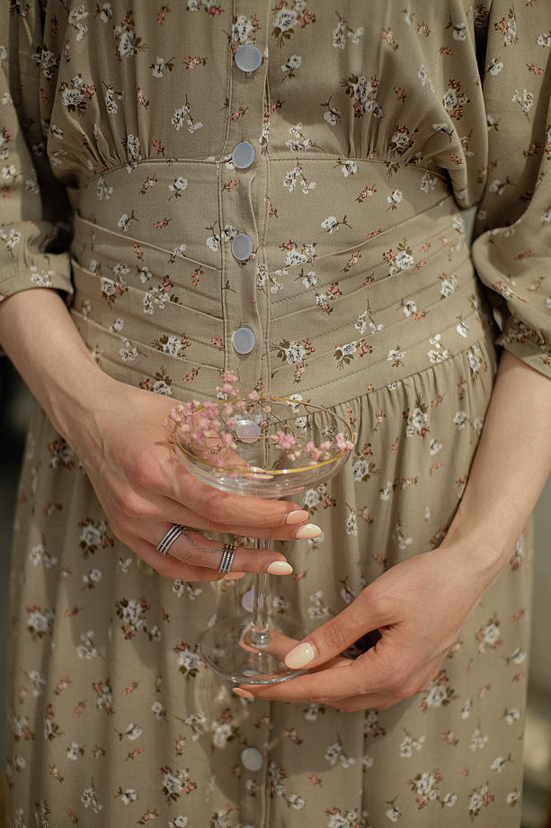 Платье с цветочным принтом из вискозы