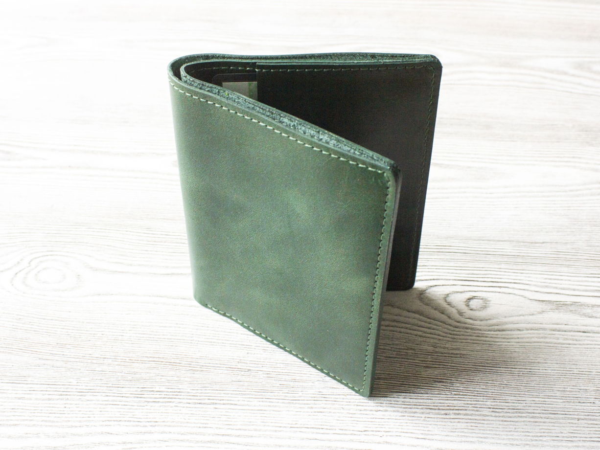 Портмоне ручной работы, из натуральной кожи, для CТС, карт и банкнот