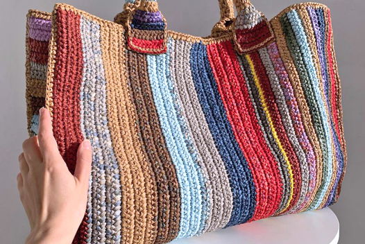 Большая сумка Weekender из рафии на заказ. Размер XL