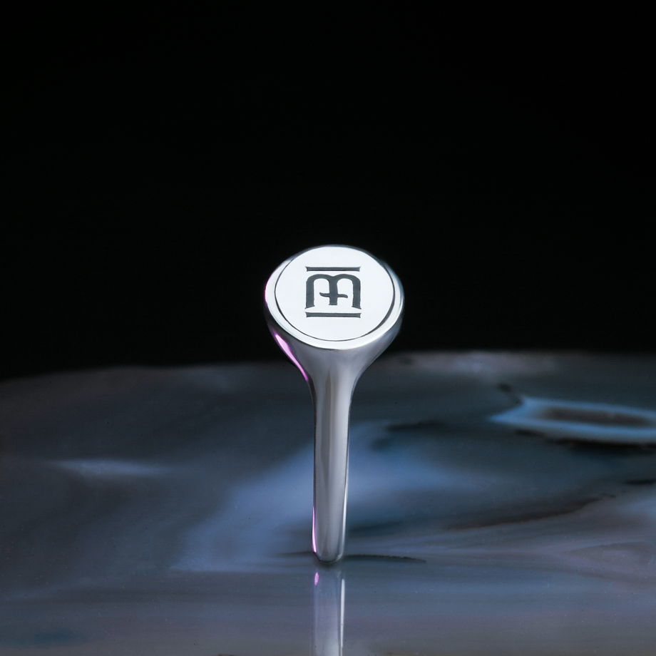 Серебряное кольцо Haze Logo