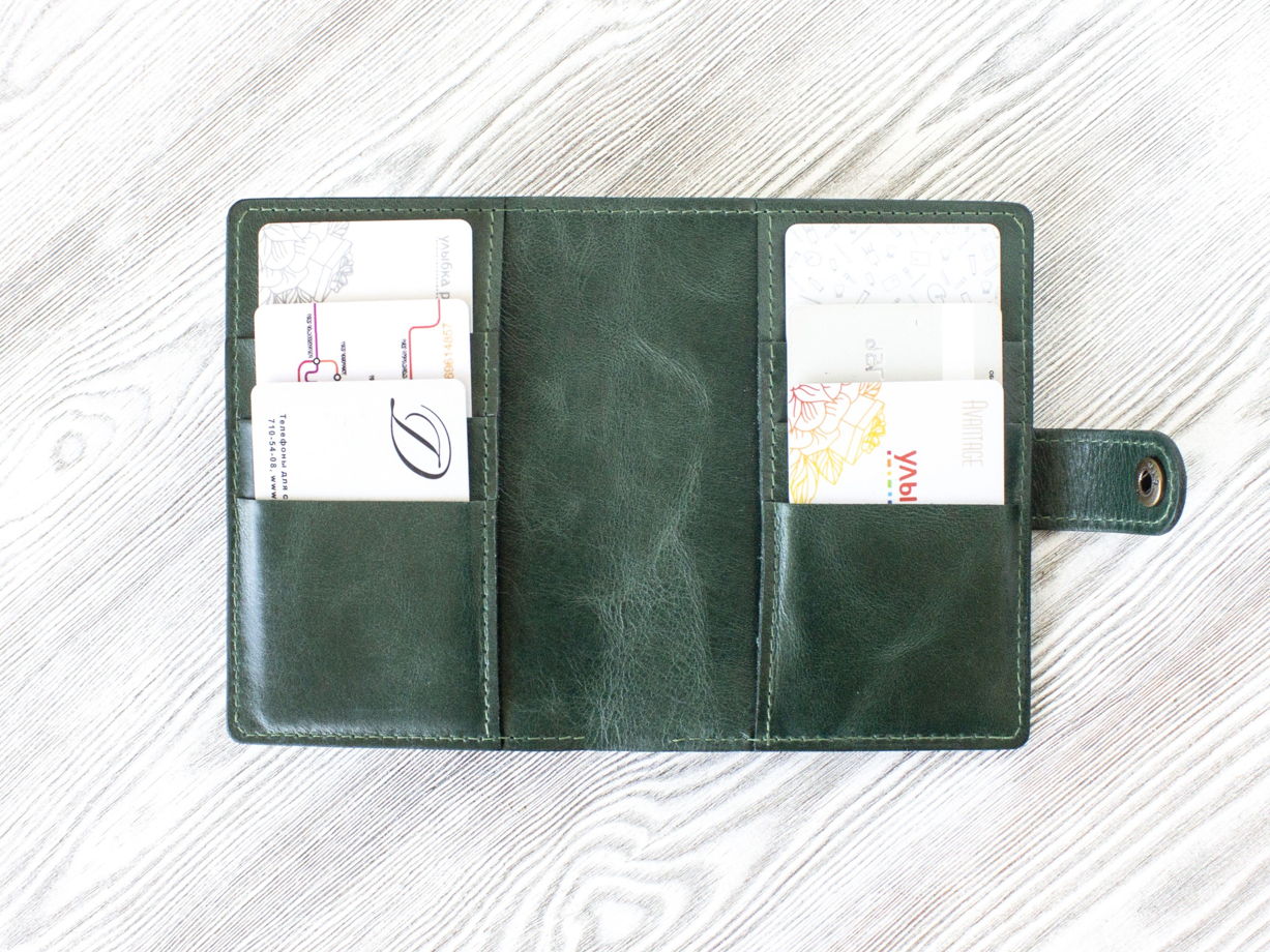 Портмоне из натуральной кожи для прав, СТС, банкнот, пластиковых карт, паспорта, страховки. VIRKUNEN