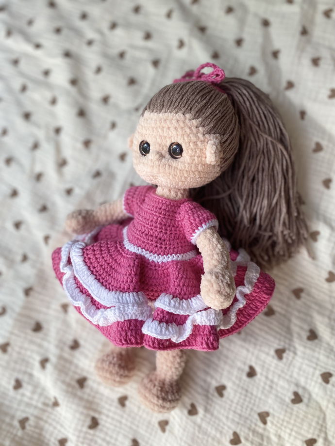 Вязаная игрушка вязаная кукла амигуруми