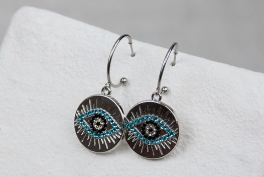 Серьги - оберег Глаз Фатимы Коллекция "WitchCraft"