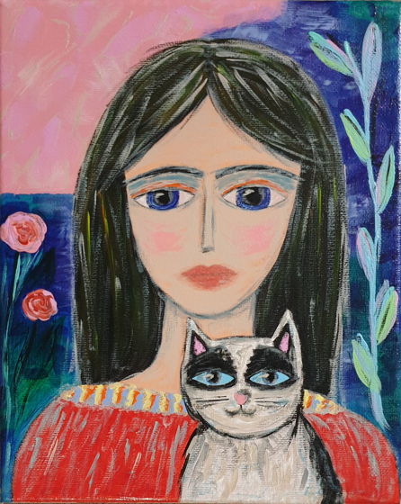 Картина "Под розовым небом" акрил/холст 30×40