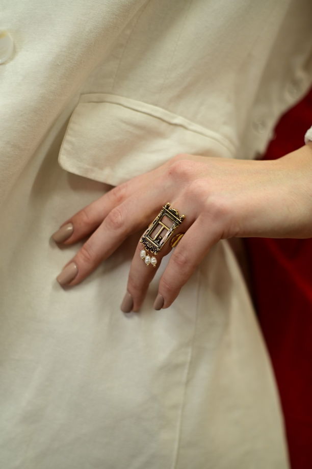 Кольцо "Оконце" в бронзе