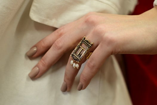 Кольцо "Оконце" в бронзе