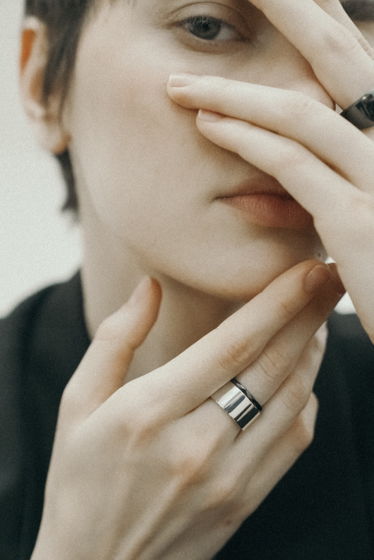 Кольцо unisex из серебра  КУСОК СЕРЕБРА