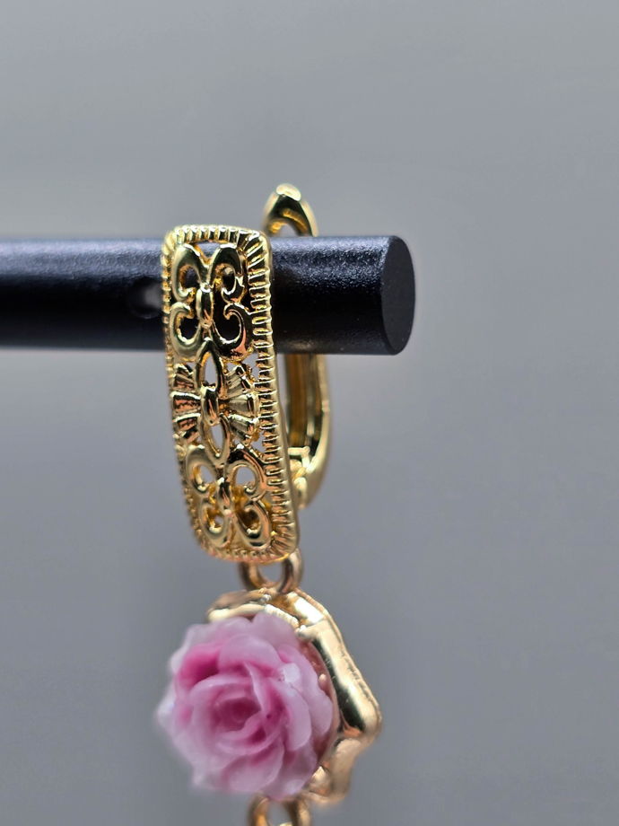 Серьги "Нимфа" с английским замком