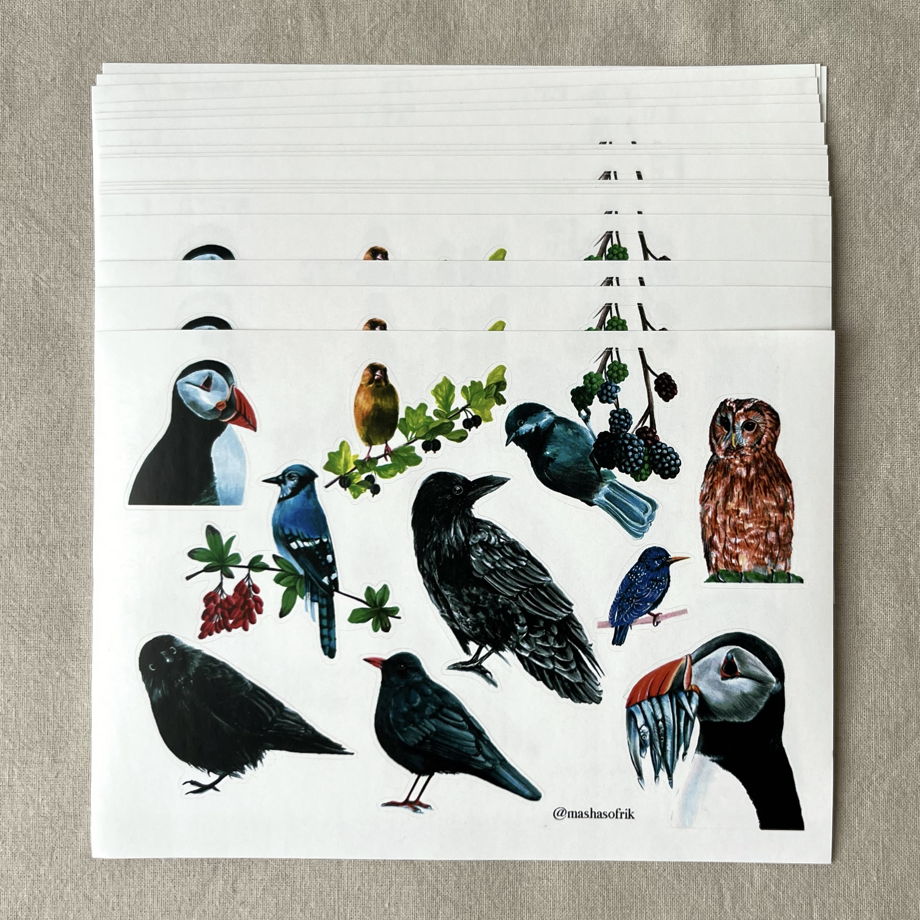 Стикерпак  «Коллекция птиц»