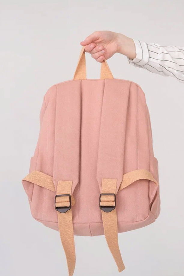 Городской рюкзак из хлопка, модель #1, розовый